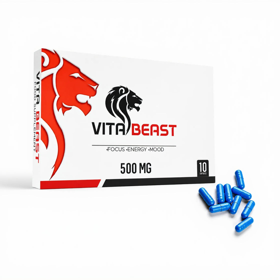 VitaBeast Bleu 500mg – complément aphrodisiaque naturel 2 boîtes offre duo économique
