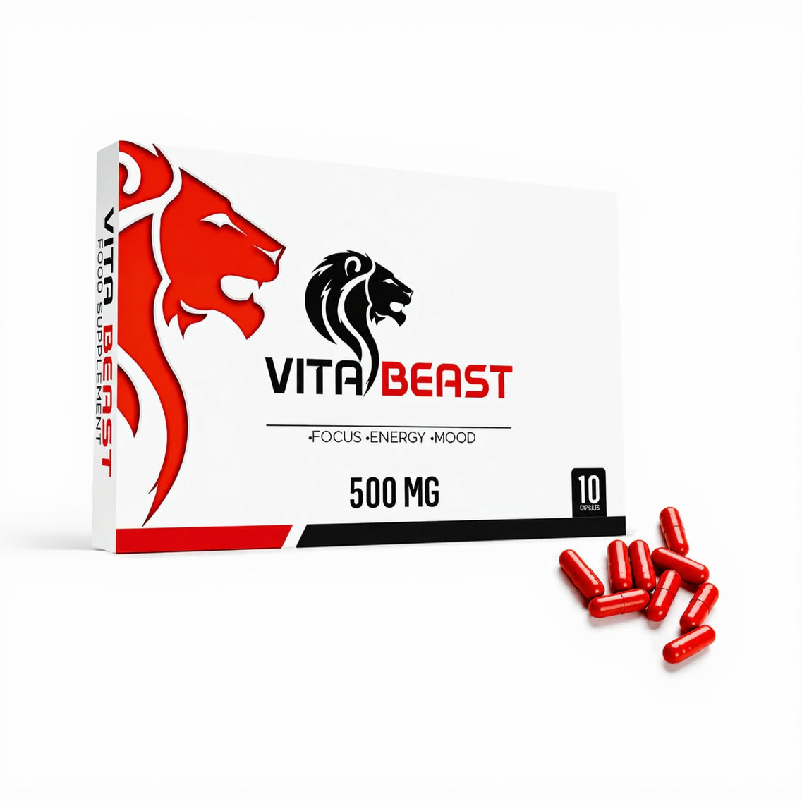 VitaBeast Rouge 500mg – complément aphrodisiaque naturel 2 boîtes offre duo économique