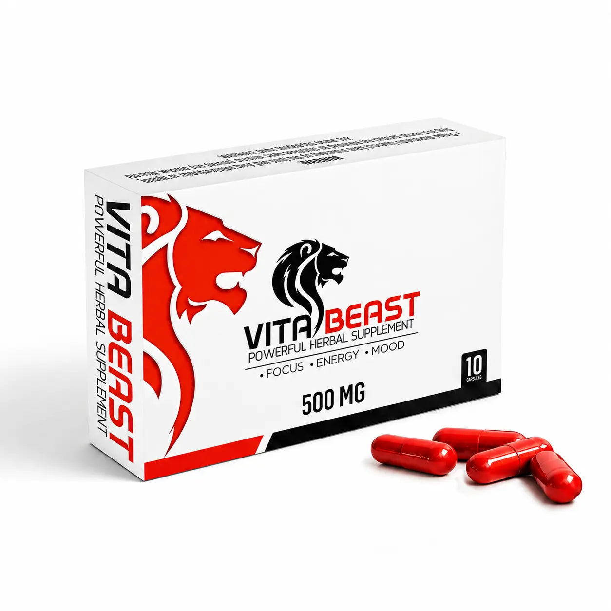 VitaBeast Rouge 500mg – complément aphrodisiaque naturel formule ultra puissante vitalité masculine
